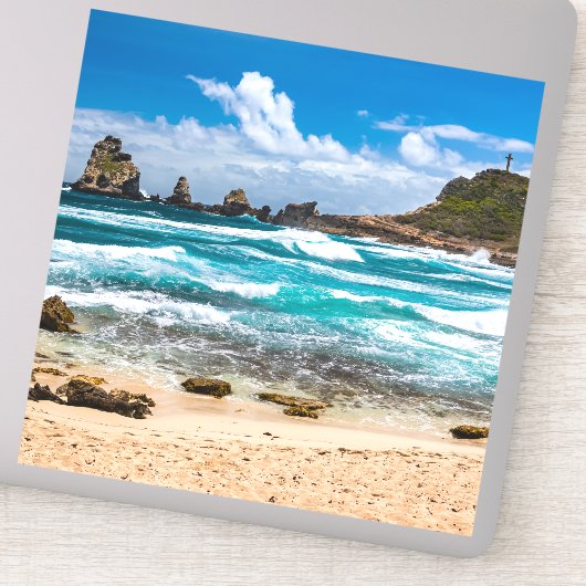 Sticker Pointe des Châteaux, Grande-Terre, Guadeloupe (Détail)