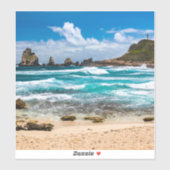 Sticker Pointe des Châteaux, Grande-Terre, Guadeloupe (Feuille)