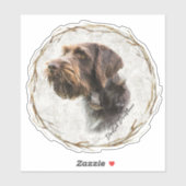 Sticker Pointeur À poils durs allemand (Feuille)