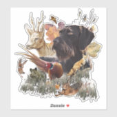 Sticker Pointeur À poils durs allemand (Feuille)