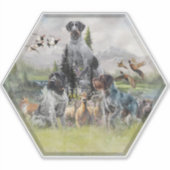 Sticker Pointeur À poils durs allemand (Devant)