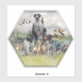 Sticker Pointeur À poils durs allemand (Feuille)