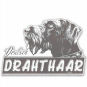 Sticker Pointeur À poils durs allemand (Devant)