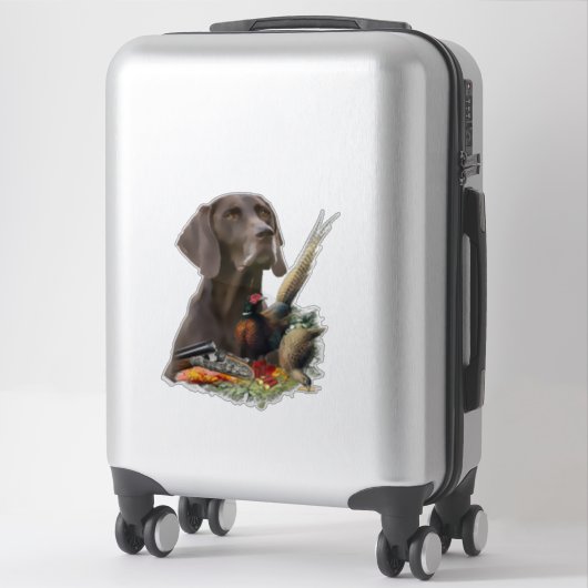 Sticker pointeur allemand (Sur valise)