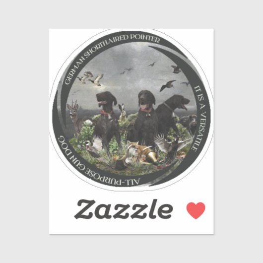 Sticker Pointeurs allemands à poils courts (Feuille)