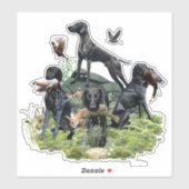 Sticker Pointeurs noirs allemands (Feuille)