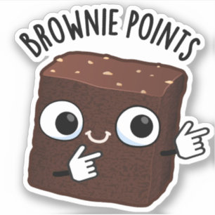 Sticker Points de Brownie Blague de Snack Drôle 