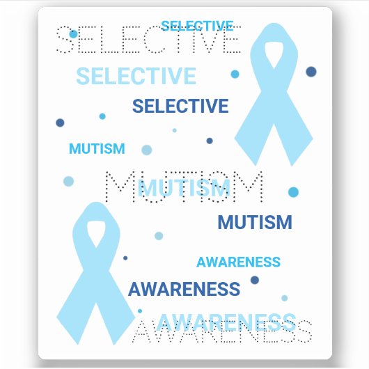 Sticker Points de mutisme sélectif (Devant)