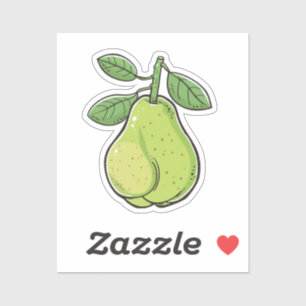 Sticker Poire de dessin animé