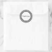 Sticker Pois noir Merci blanc (Sac)