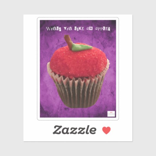 Sticker Poison Apple Cupcake Déplaisant (Feuille)