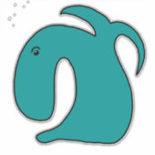 Sticker Poisson blanc bleu (Devant)