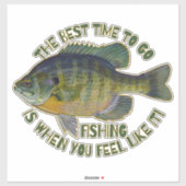 Sticker Poisson Blue Gill | Citations de pêche | FÊTE DES (Feuille)