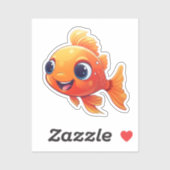 Sticker Poisson caricature (Feuille)