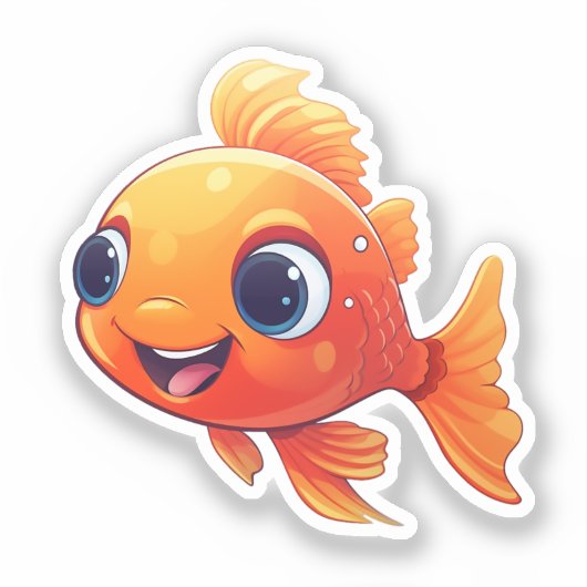 Sticker Poisson caricature (Recto)