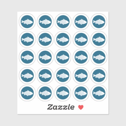 Sticker poisson de choix de repas (Feuille)