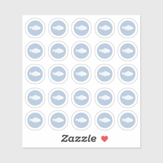 Sticker poisson de choix de repas (Feuille)