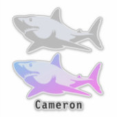 Sticker Poisson de requin Marine Animal Gris & Coloured Aj (Devant)