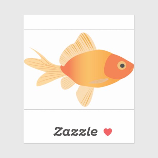 Sticker Poisson d'or (Feuille)
