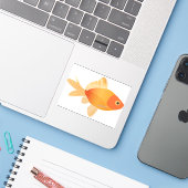 Sticker Poisson d'or (Ordinateur portable avec iPhone)