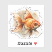 Sticker Poisson d'or (Feuille)