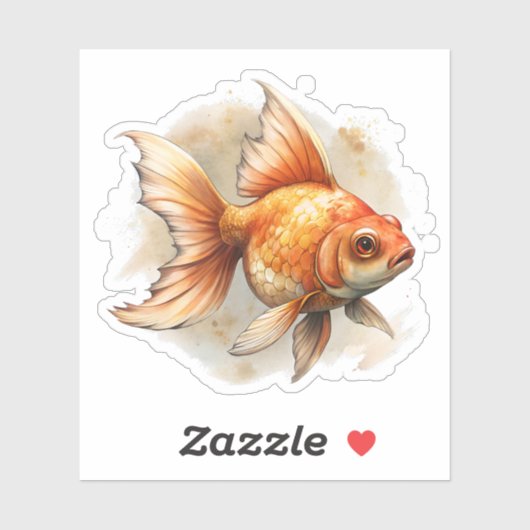 Sticker Poisson d'or (Feuille)