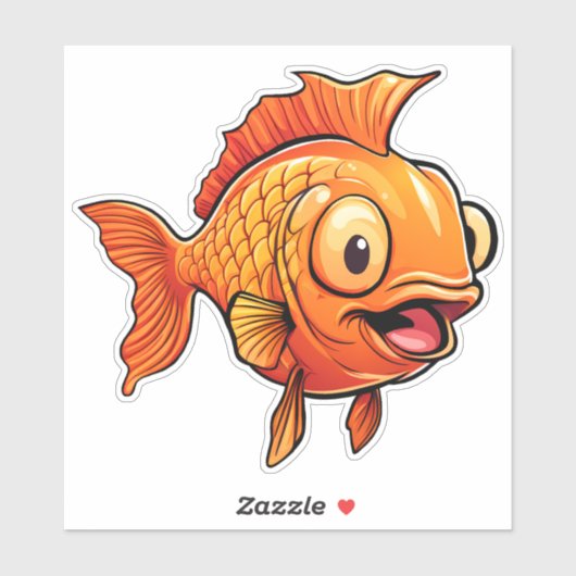 Sticker Poisson d'or (Feuille)