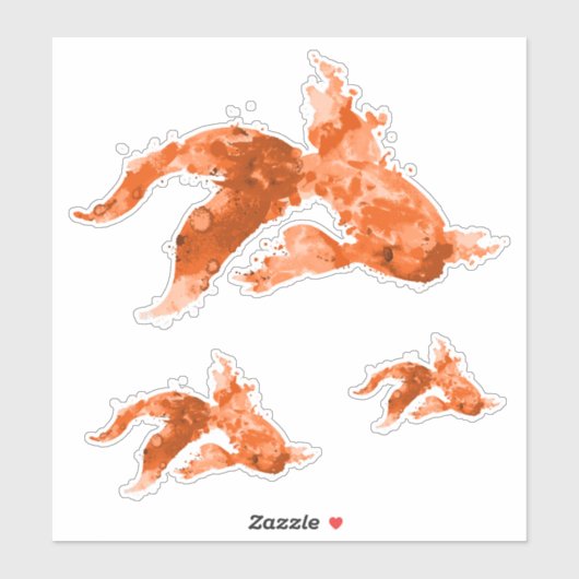 Sticker poisson doré (Feuille)