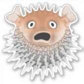 Sticker Poisson-fleur choqué (Devant)