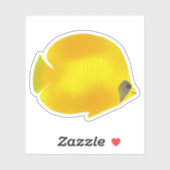 Sticker Poisson jaune (Feuille)