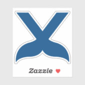 Sticker Poisson Lettre V Classique (Feuille)