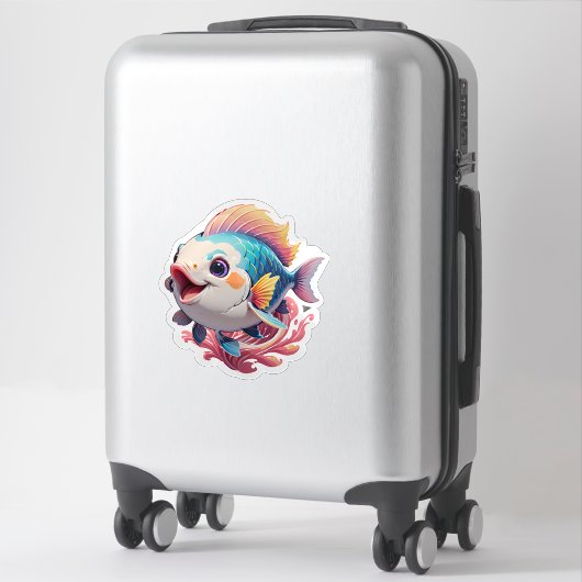 Sticker Poisson mignon (Sur valise)