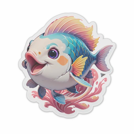 Sticker Poisson mignon (Devant)