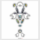 Sticker Poisson psychédélique (Feuille)