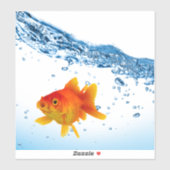 Sticker Poisson réaliste Poisson d'or (Feuille)