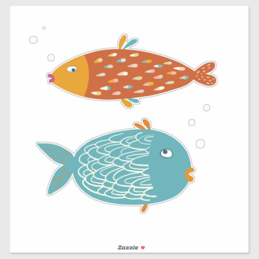 Sticker Poisson Sarcastique (Feuille)
