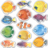 Sticker Poisson tropical (Devant)