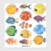 Sticker Poisson tropical (Feuille)