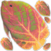 Sticker Poisson tropique feuille d'Aspen 1 (Devant)