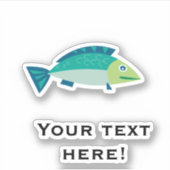Sticker Poisson vert (Devant)