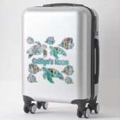 Sticker Poissons tropicaux et tortues de mer (Sur valise)