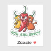 Sticker Poivrons épicés chauds (Feuille)