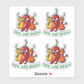 Sticker Poivrons épicés chauds (Feuille)