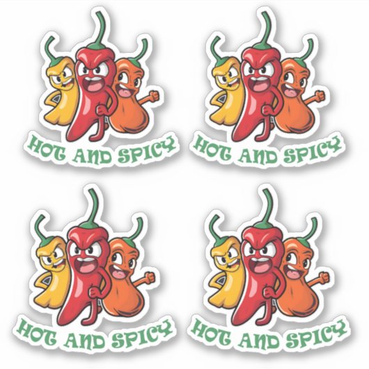 Sticker Poivrons épicés chauds (Devant)