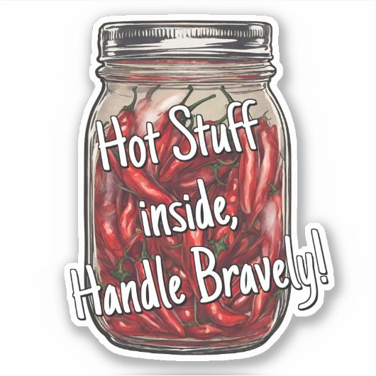 Sticker Poivrons séchés Pot (Devant)