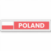 Sticker Poland National Flag (Devant)