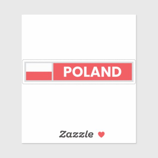 Sticker Poland National Flag (Feuille)