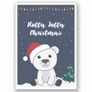 Sticker Polar Bear Christmas Snow Winter Animals Polar Sti