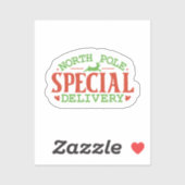 Sticker Pôle Nord Livraison spéciale Noël (Feuille)