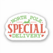 Sticker Pôle Nord Livraison spéciale Noël (Recto)